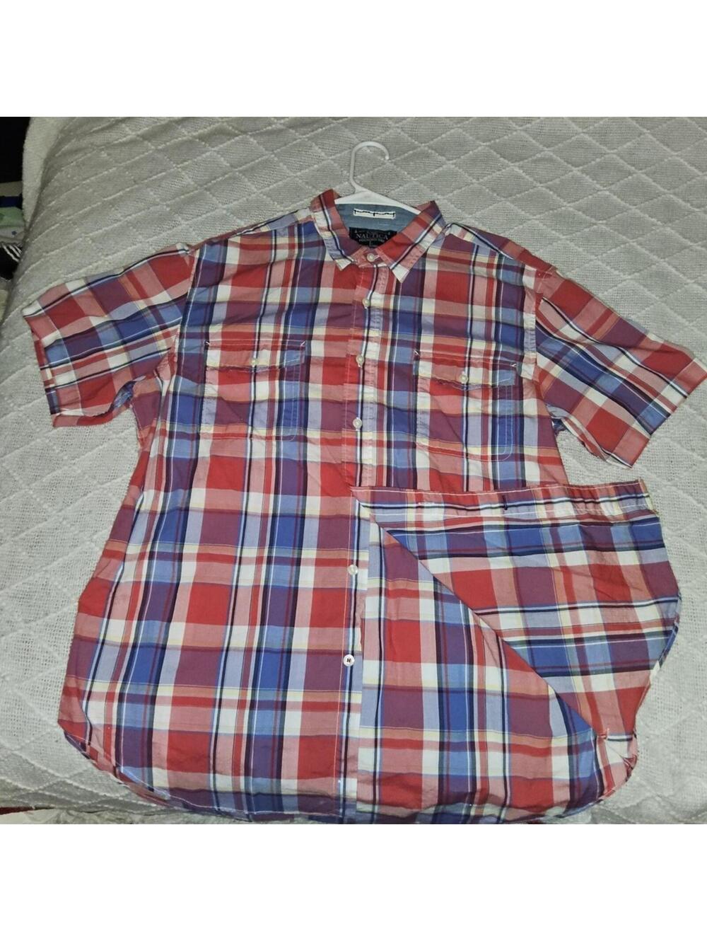 Nautica men's short-sleeve button-down shirt Size L